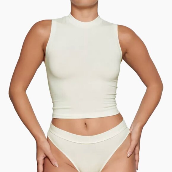 Skims Bone Mockneck Tank - Picture 2 of 5